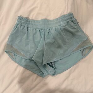 Lululemon Hotty Hot Low RiseWomen's Aqua Blue Athletic Shorts